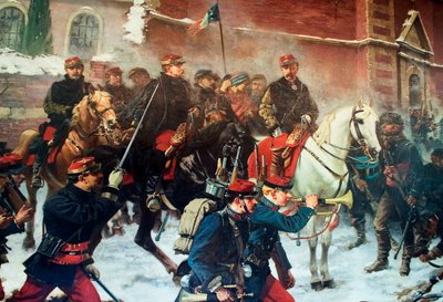 Generaal Faidherbe bij de Slag van Biefviller-lès-Bapaume, 3 januari 1871 door Charles Edouard Armand Dumaresq